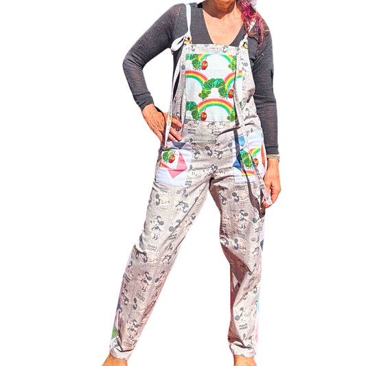 👑 Janetmade Harly Queens Dungarees - Pastel Harlequin & Fun Pockets