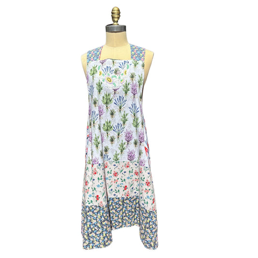 🪶 Lavender & La Vida — Handmade Reversible Crossback Apron