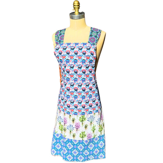 🧺 Gnome Sweet Gnome — Handmade Reversible Crossback Apron